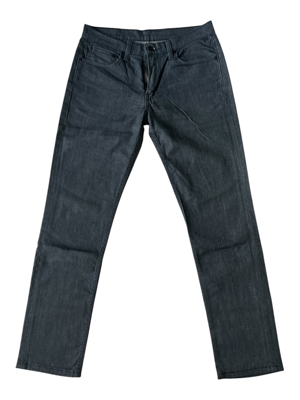 Men's Dark Gray Slim Straight Jeans